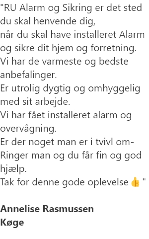 RU Alarm og Sikring er det sted du skal henvende dig,når du skal have installeret Alarm og sikre dit hjem og forretning.Vi har de varme